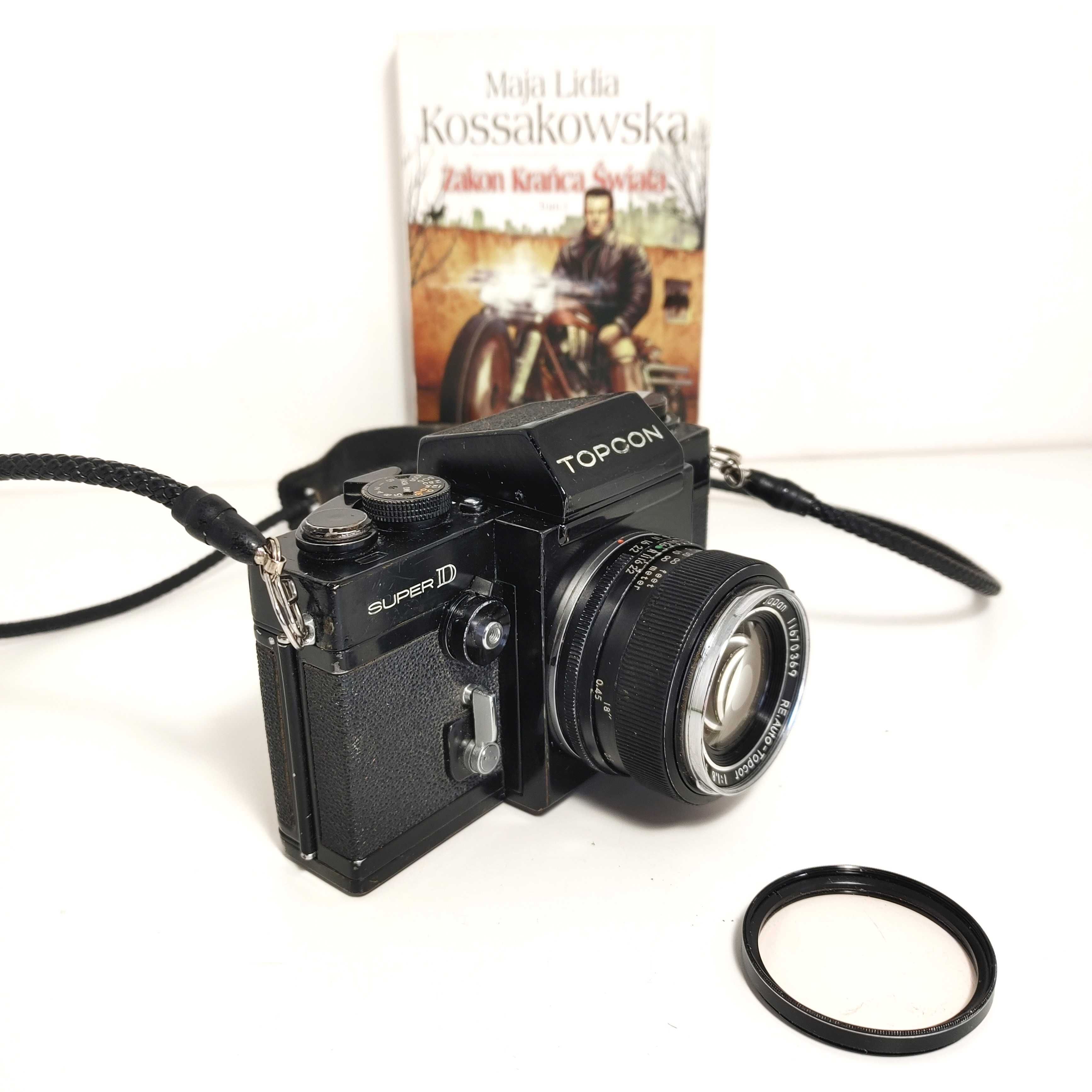 Analogowa Lustrzanka TOPCON Super D z 1971 roku z RE Auto Topcor 58 mm