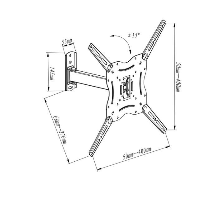 Uchwyt do telewizora 13-46'' 25kg ścienny regulowany wieszak CV-24