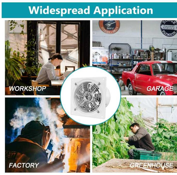 Przemysłowy wentylator wyciągowy HG Power biały 150mm 525 m³/h