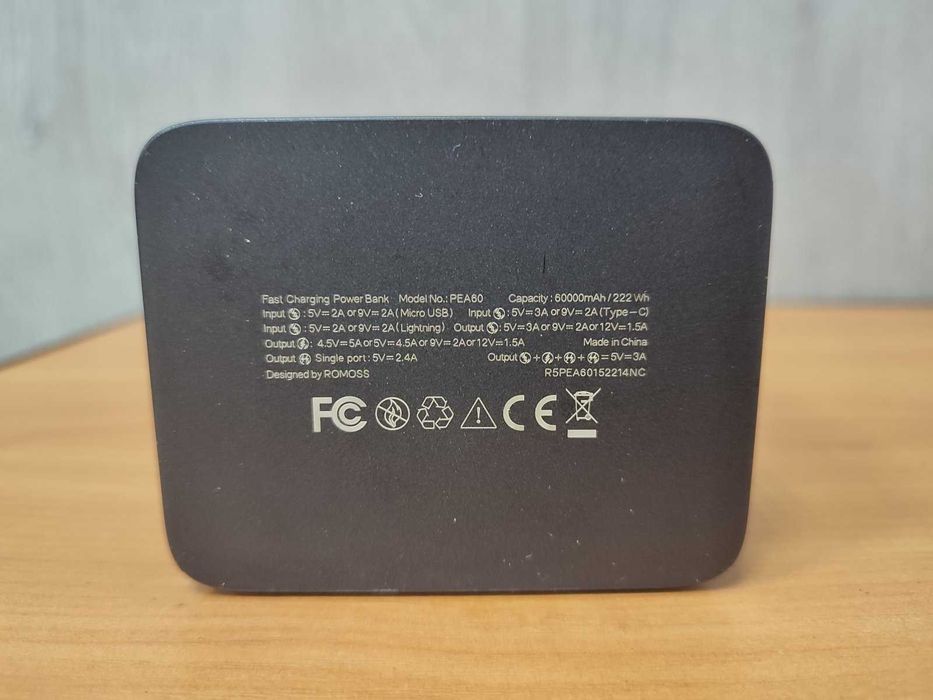 Power Bank Romoss  60000mAh
Power Bank Romoss 40000mah 18W
