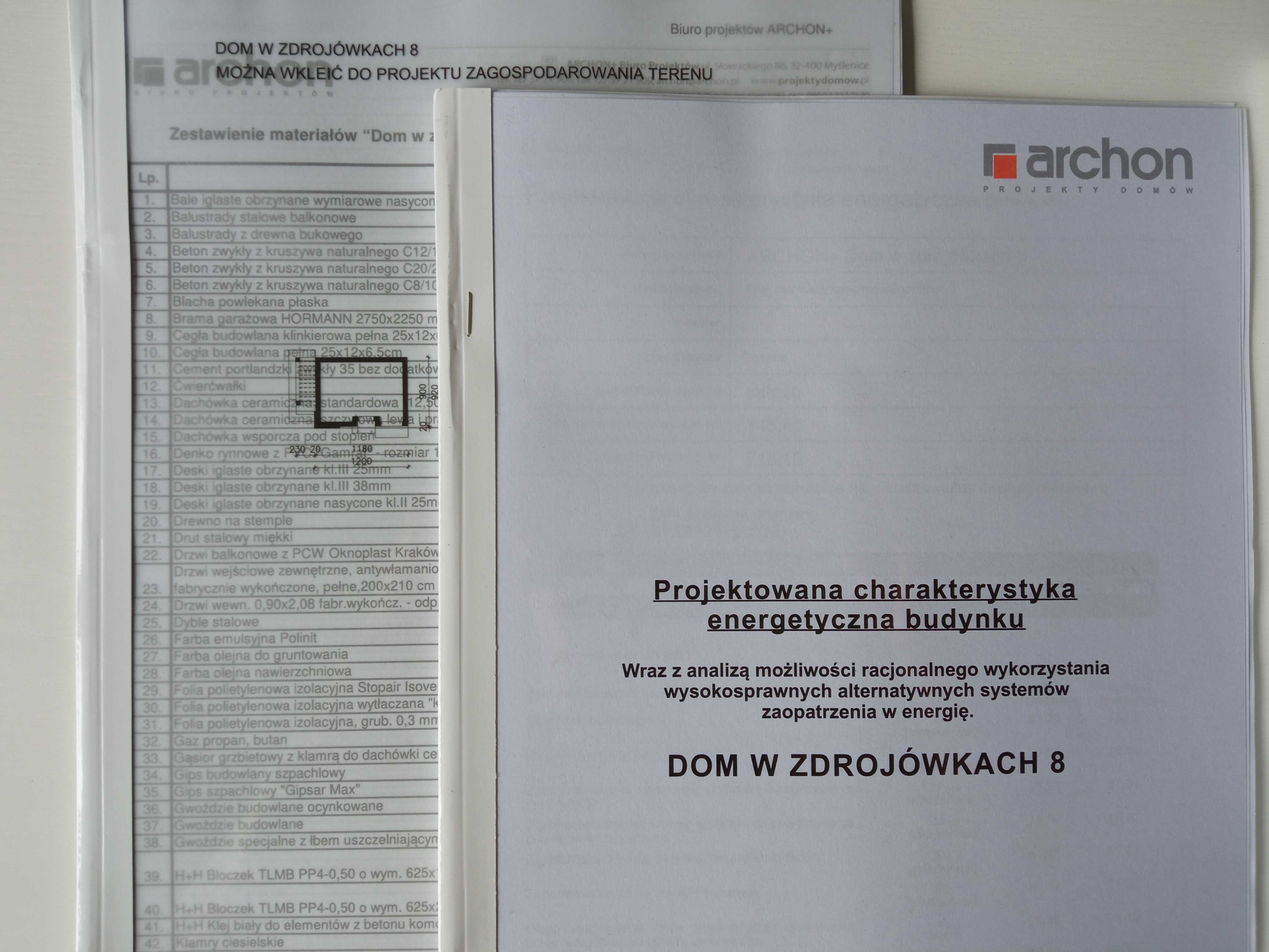 OKAZJA! Projekt domu, Dom w zdrojówkach 8 ARCHON 5 pokoi około 120 m2