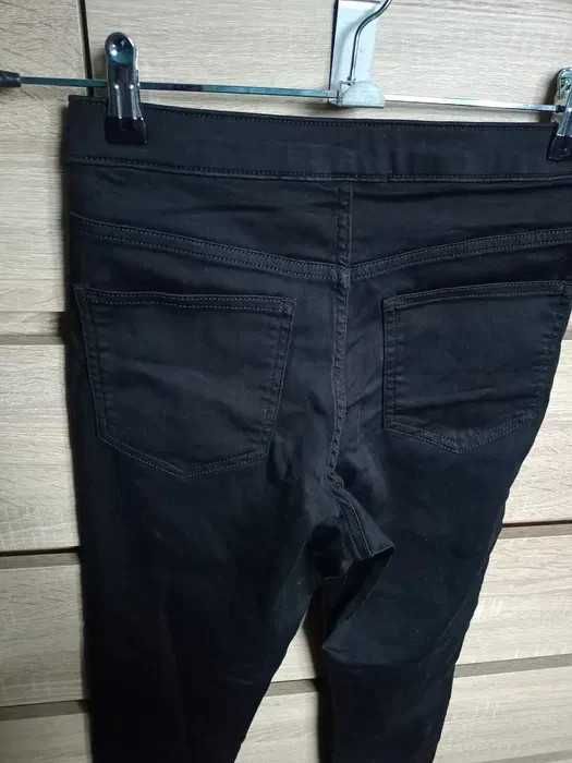 Czarne spodnie rurki skinny wysoki stan Marks&Spacer 36/38 S/M