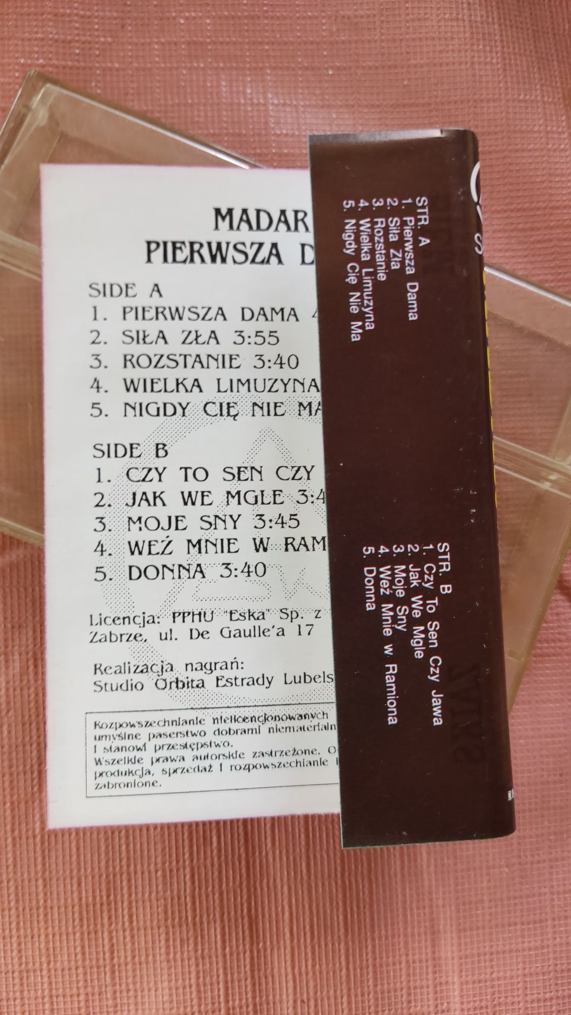 Madar Pierwsza dama kaseta audio disco polo