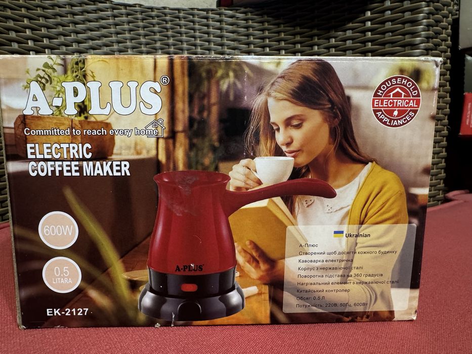 Кавоварка електрична ( турка )  A-PLUS EK-2127, 600 Вт, 0.5 л — нова