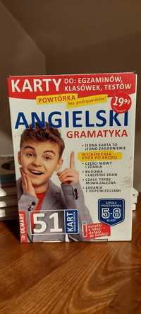 Angielski gramatyka. Klasa 5-8. Karty do egzaminów,  klasówek,  testów