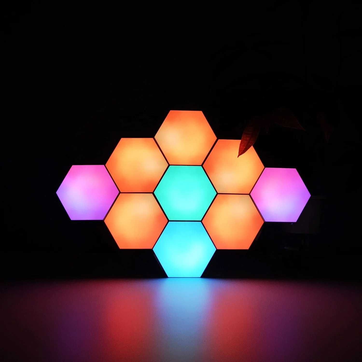 (NOVO) Kits Decorativos LED Hexagonais com Controlo via APP Tuya