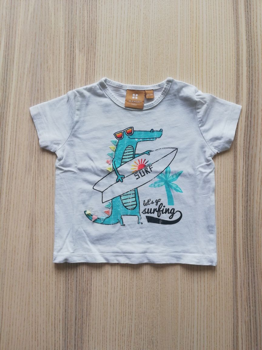 Koszulka chłopięca t shirt z krótkim rękawem krokodyl surfing 68