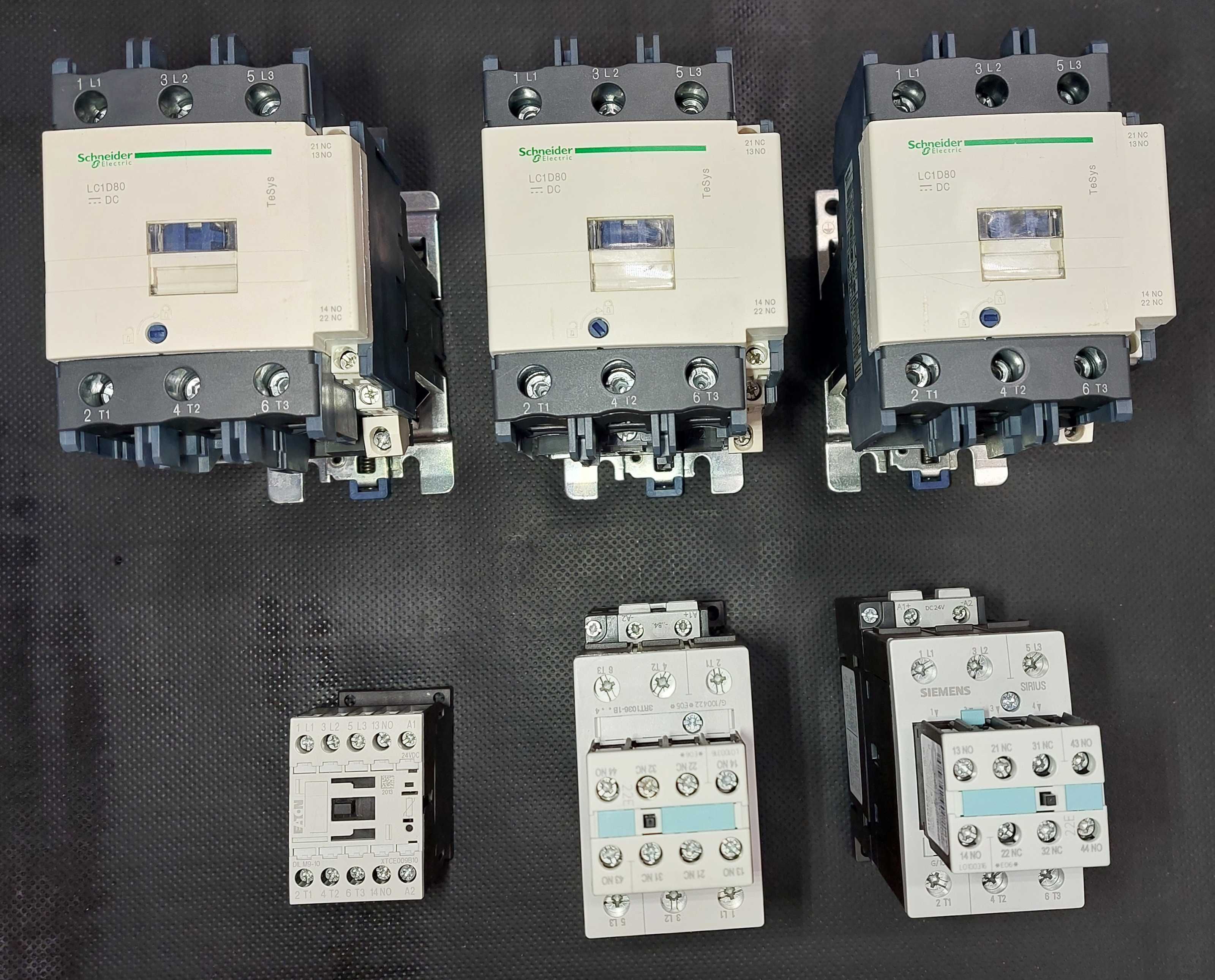 Stycznik, styczniki zestaw aparatów 3x80A/2x50A/1x9A