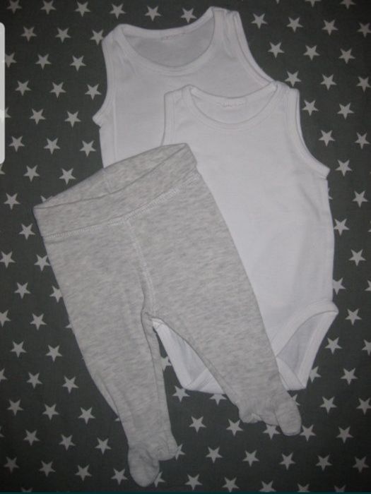 Kaftanik, śpiochy, body - 5 sztuk, roz. 62