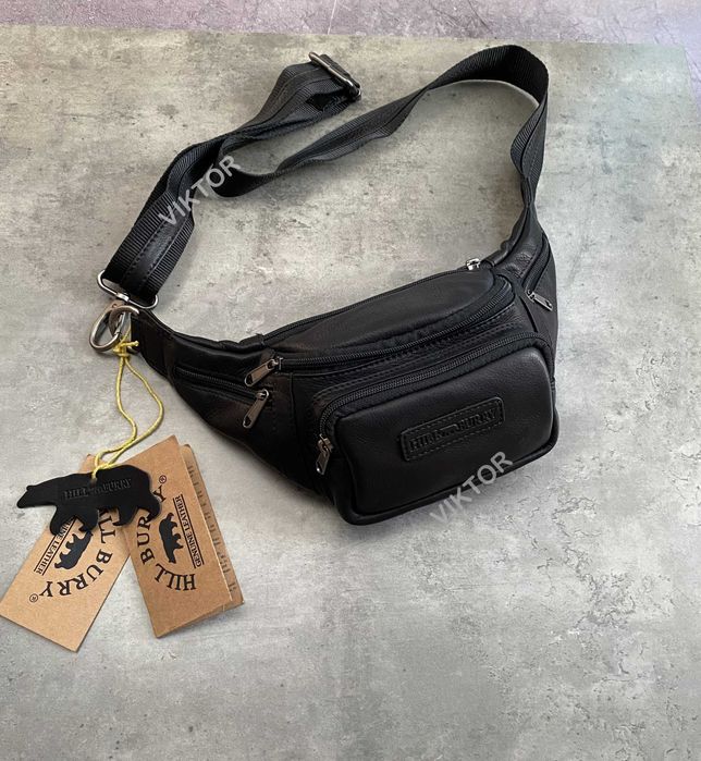 Кожаная сумка-бананка Hill Burry 3044. Германия. Шкіряна сумка