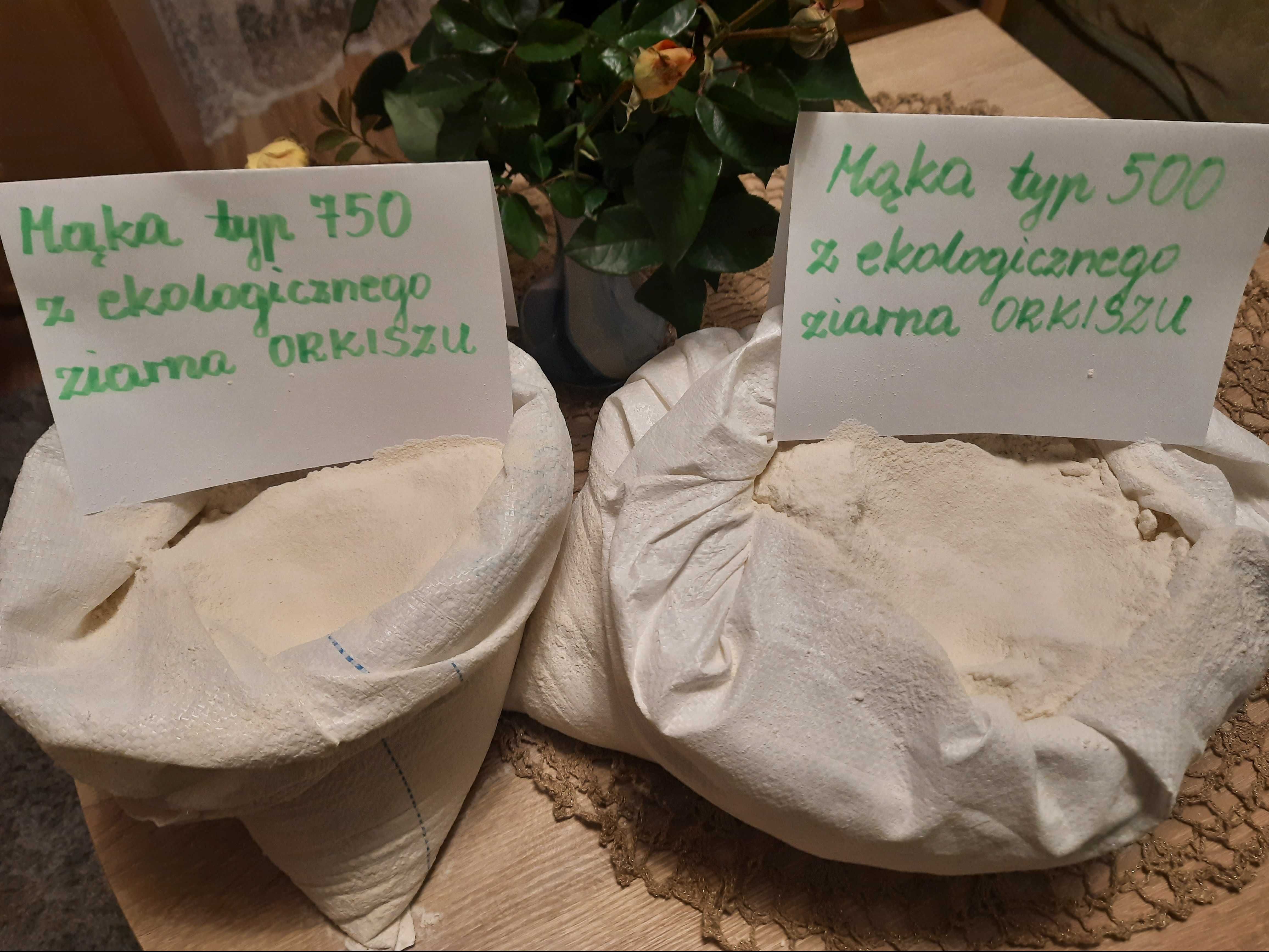EKOLOGICZNE mąki: żytnia typ 720 - 5 kg + orkiszowa typ 500 - 5 kg