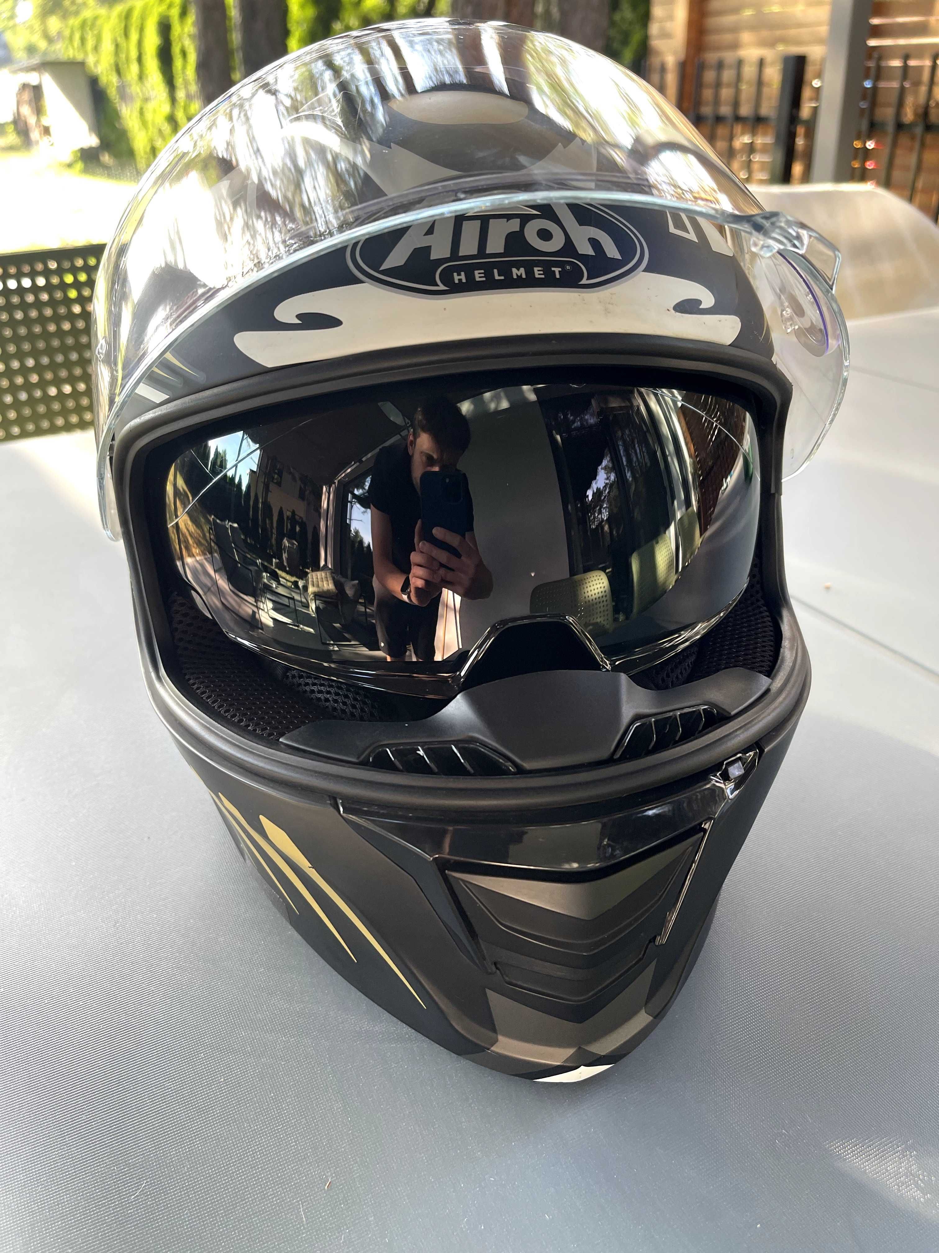 Airoh Spark M 57 58 integralny kask pełny blenda pinlock czary mat!