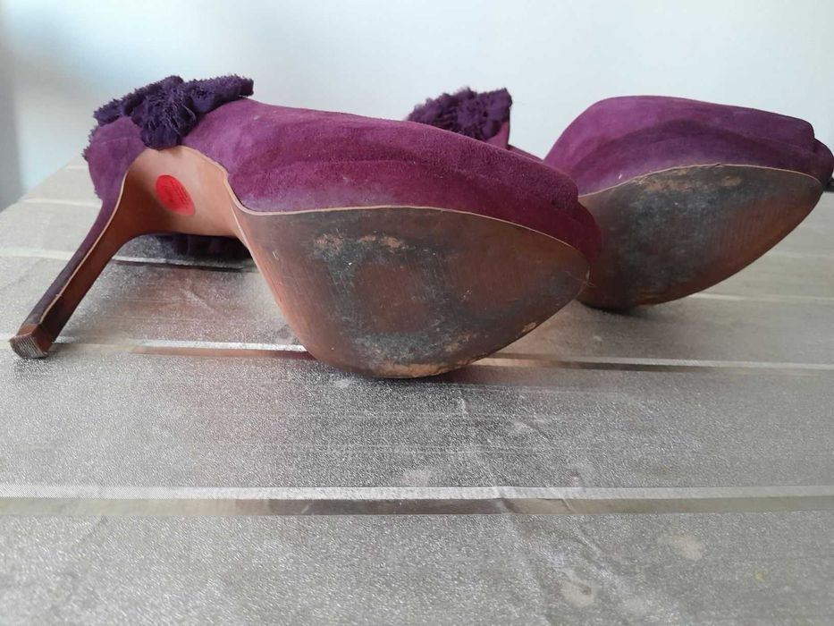 Sapatos bordeaux Zara 39 com plataforma