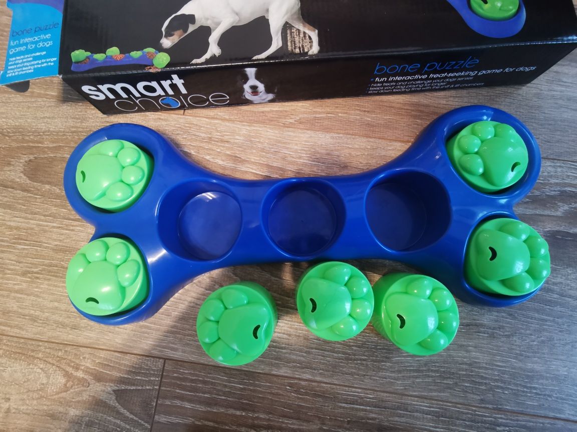 Gra interaktywna węchowa puzzle dla psa kość
