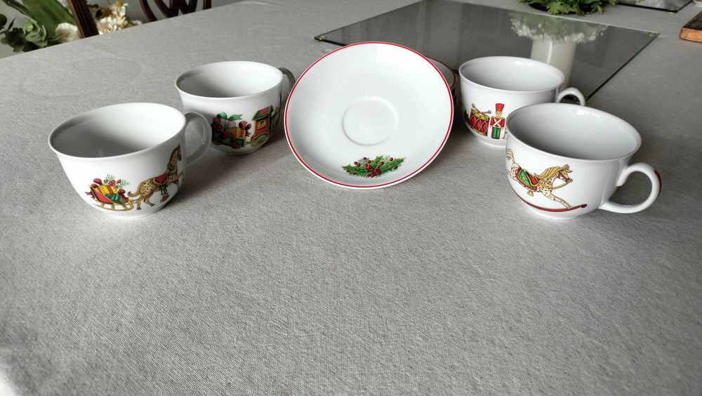 Chávenas de chá Vista Alegre, Christmas Magic novas- 4