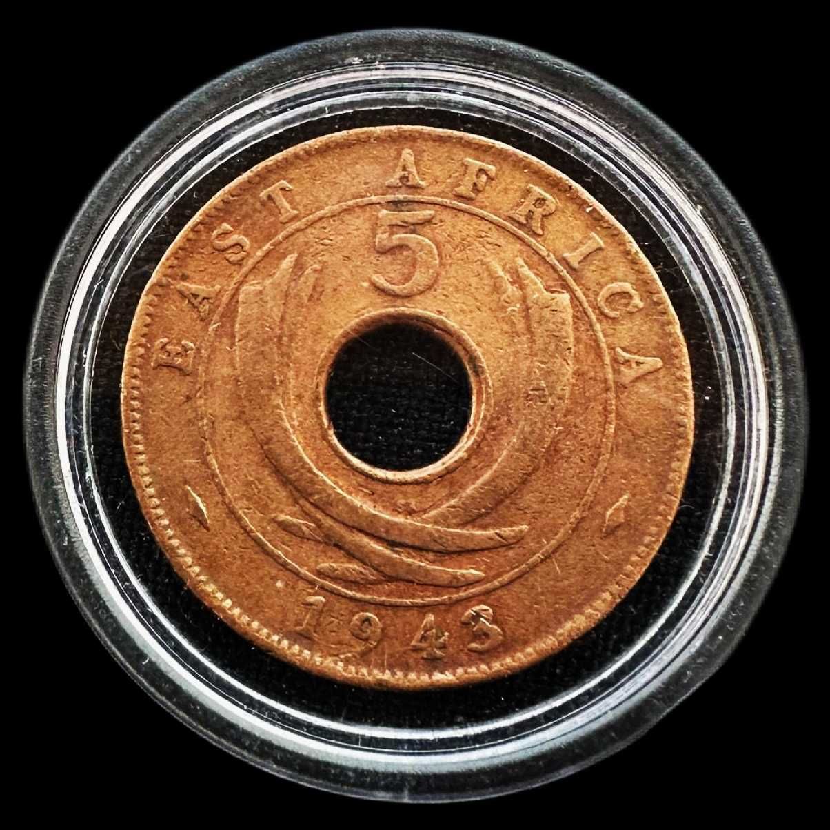 Moeda de 5 Cents - 1943 - África Oriental