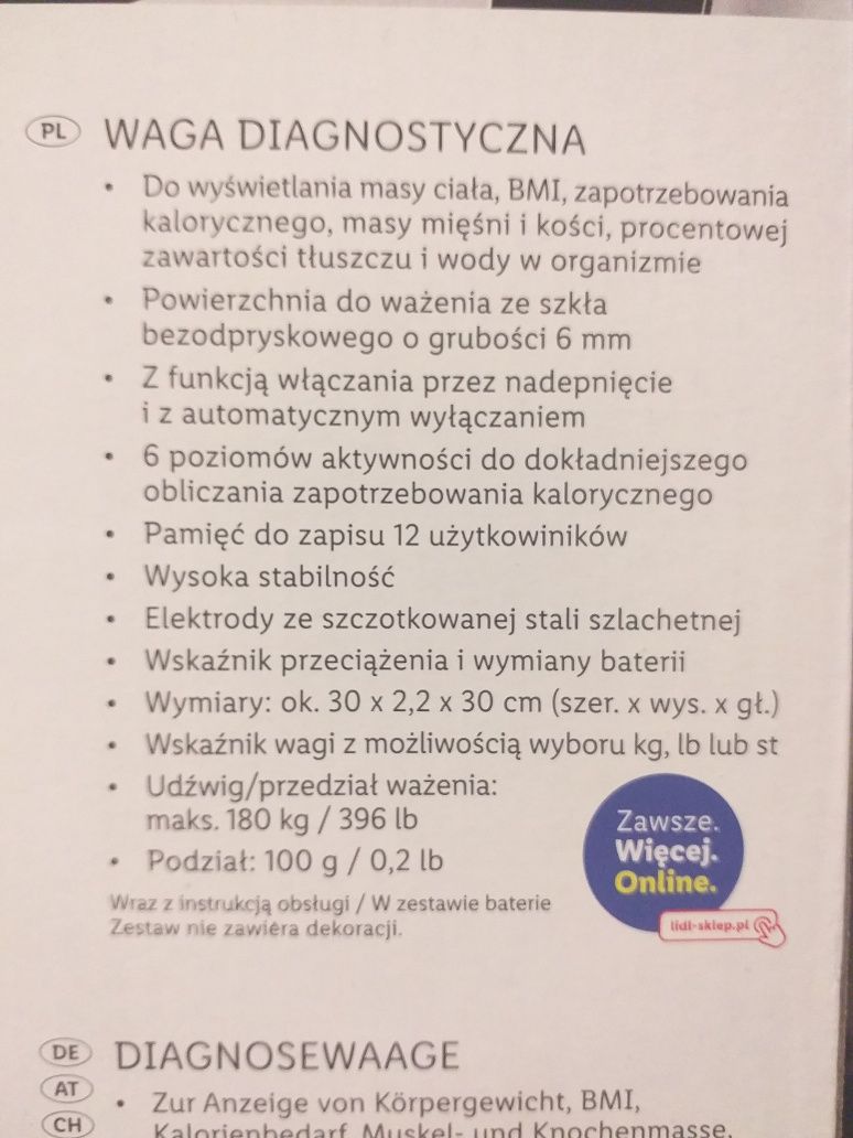 Waga diagnostyczna silvercrest