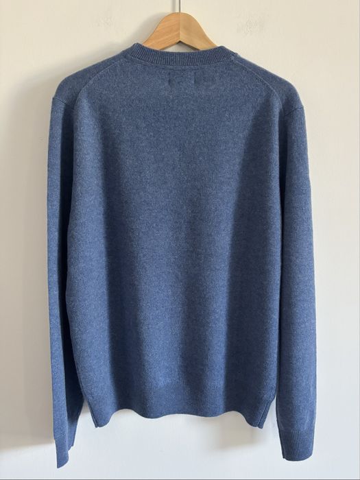 Sweter kaszmirowy męski kolor niebieski Magaschoni rozmiar M