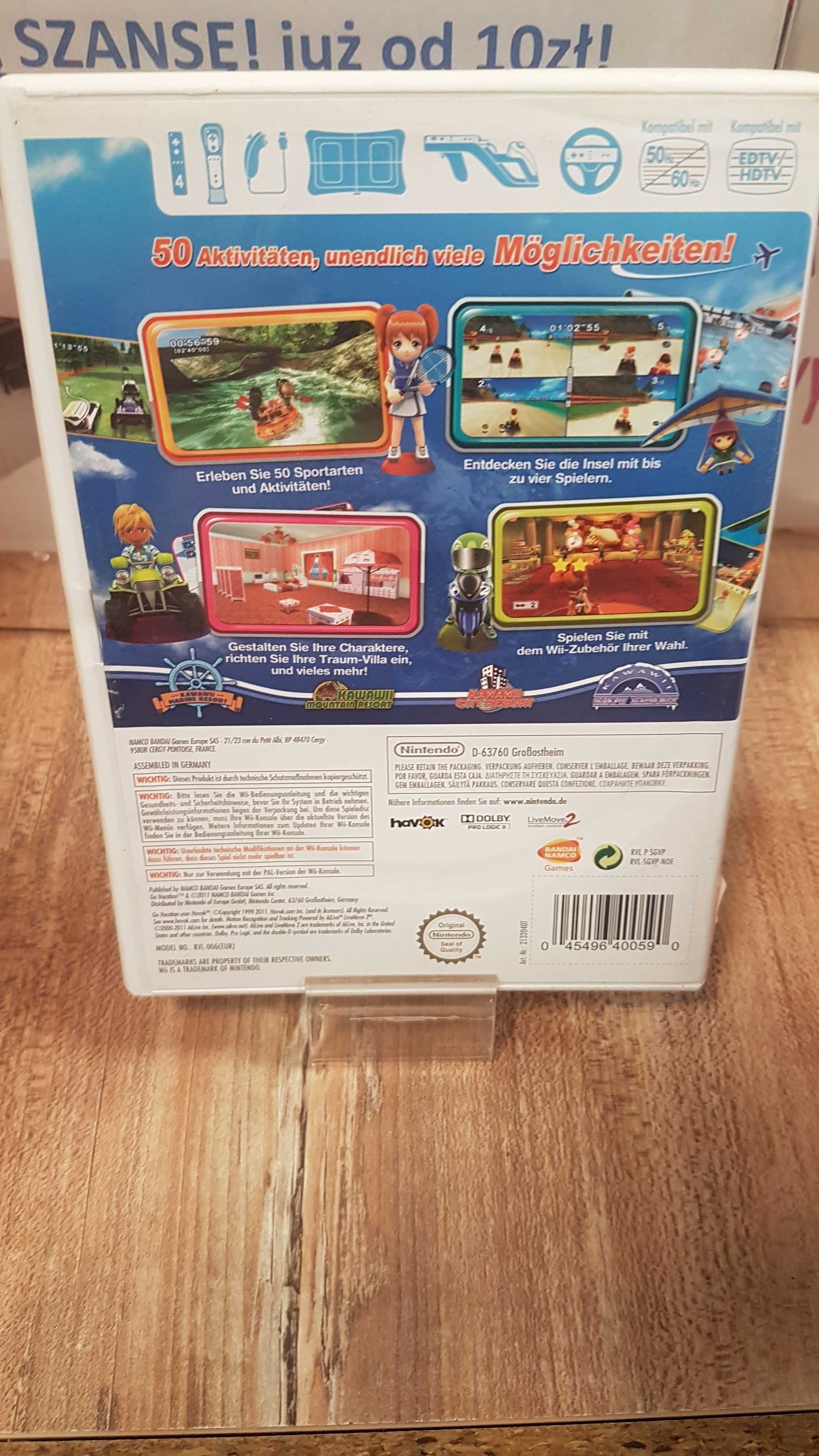 GO VACATION Nintendo Wii, Sklep Wysyłka Wymiana