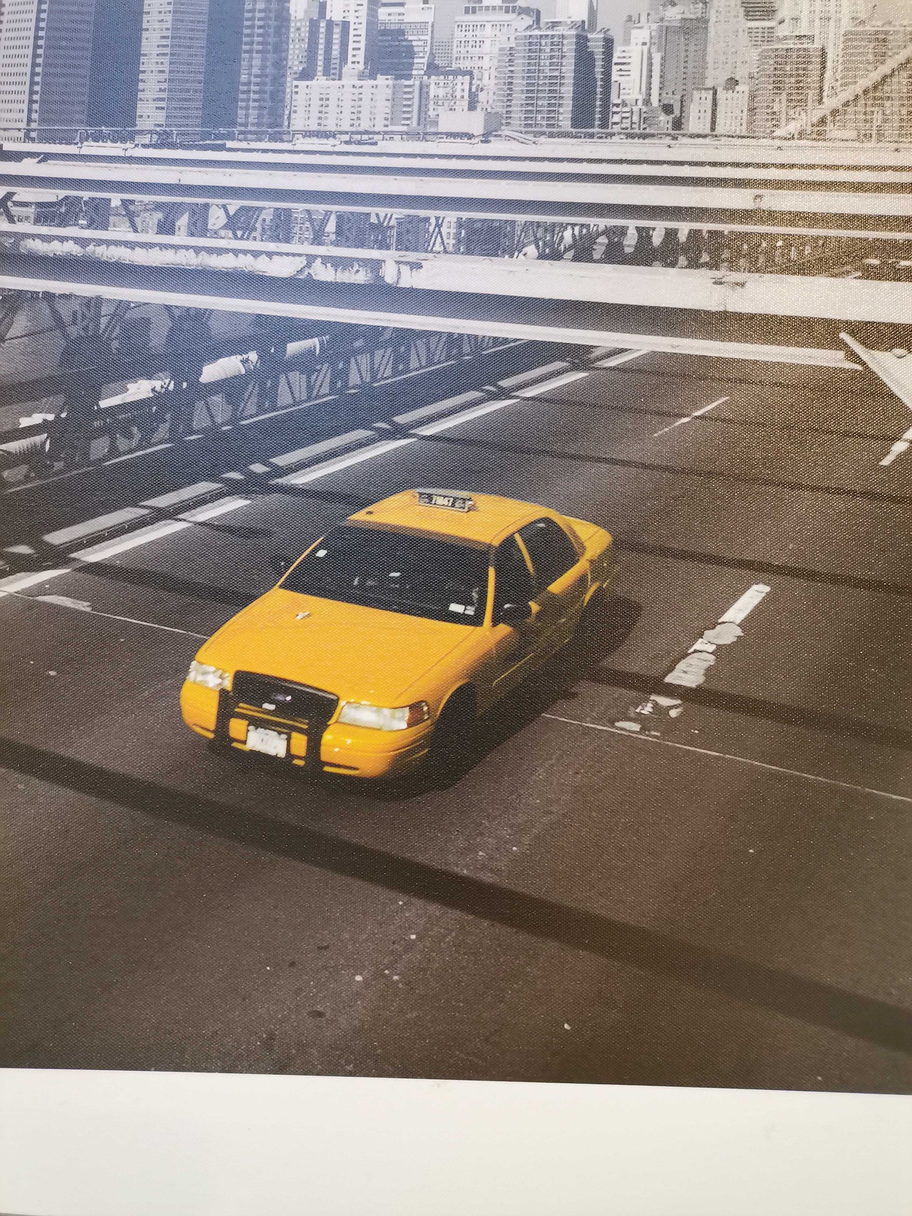 Obraz New York taxi 100x70 śliczny Czarna rama