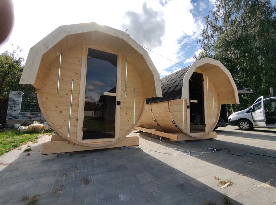 Sauna Ogrodowa Beczka 350 cm!! Przedsionek