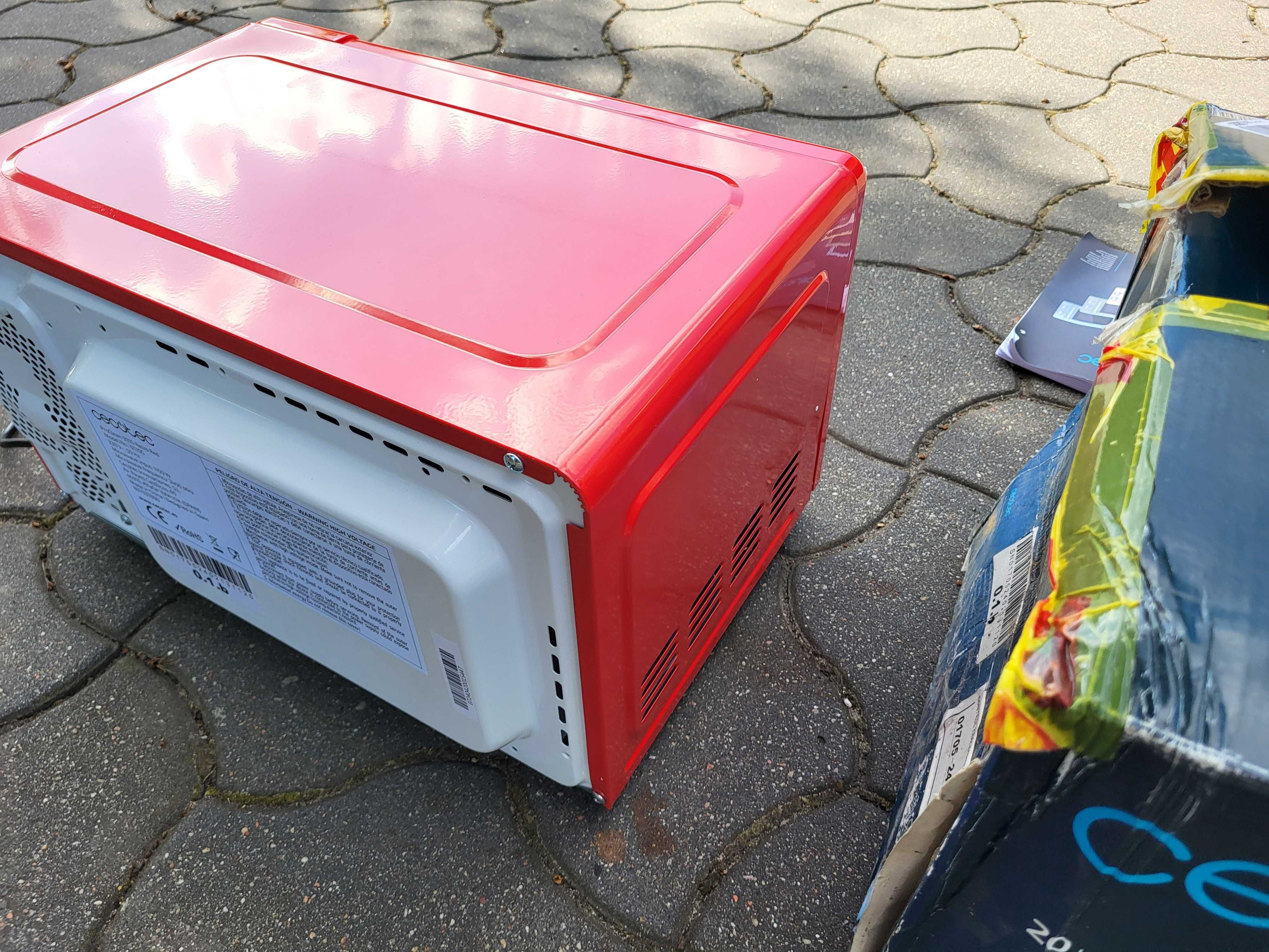 Nowa mikrofalówka Cecotec ProClean 3110 Retro Czerwona z grillem 700w