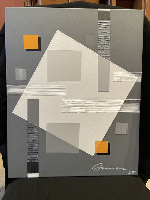 Obraz abstrakcja, akryl, płótno, 40x50cm.
