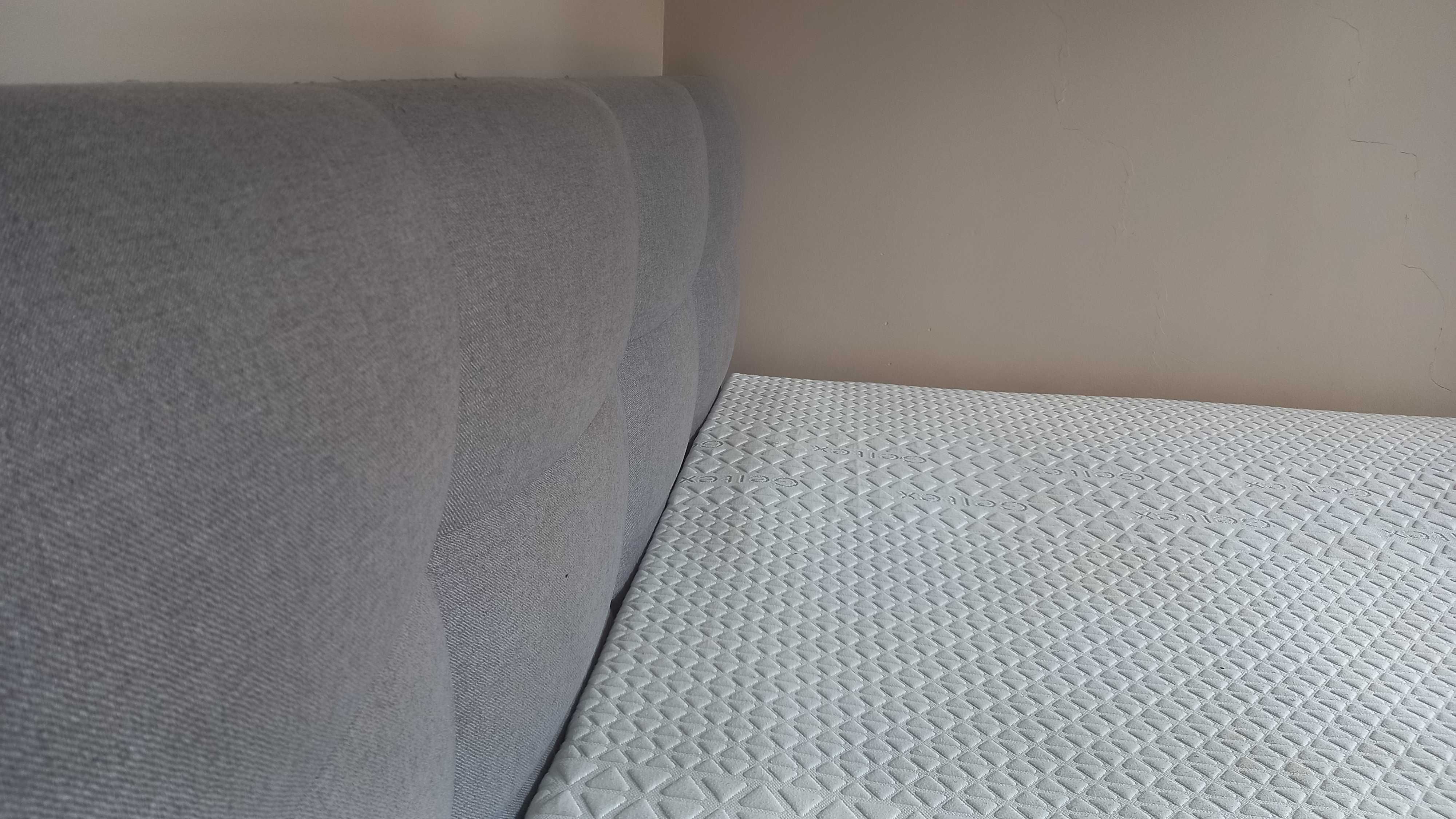 Łóżko 220×200 szare, bez materaca