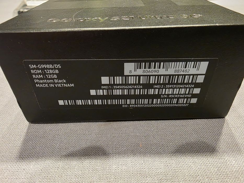 Samsung 21 Ultra 128GB pudelko