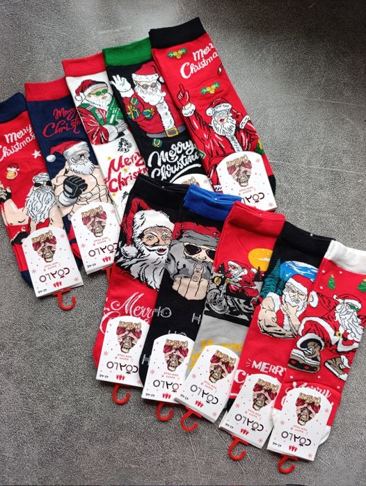 Чоловічі новорічні шкарпеткти демісезон, мужские новогодние носки