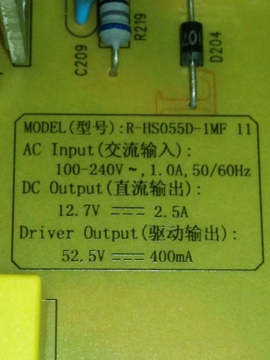 Fonte de alimentação r-hs055d mitsai e outras