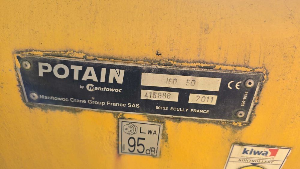 Żuraw szybkomontujący, dźwig budowalny Potain IGO 50 2011