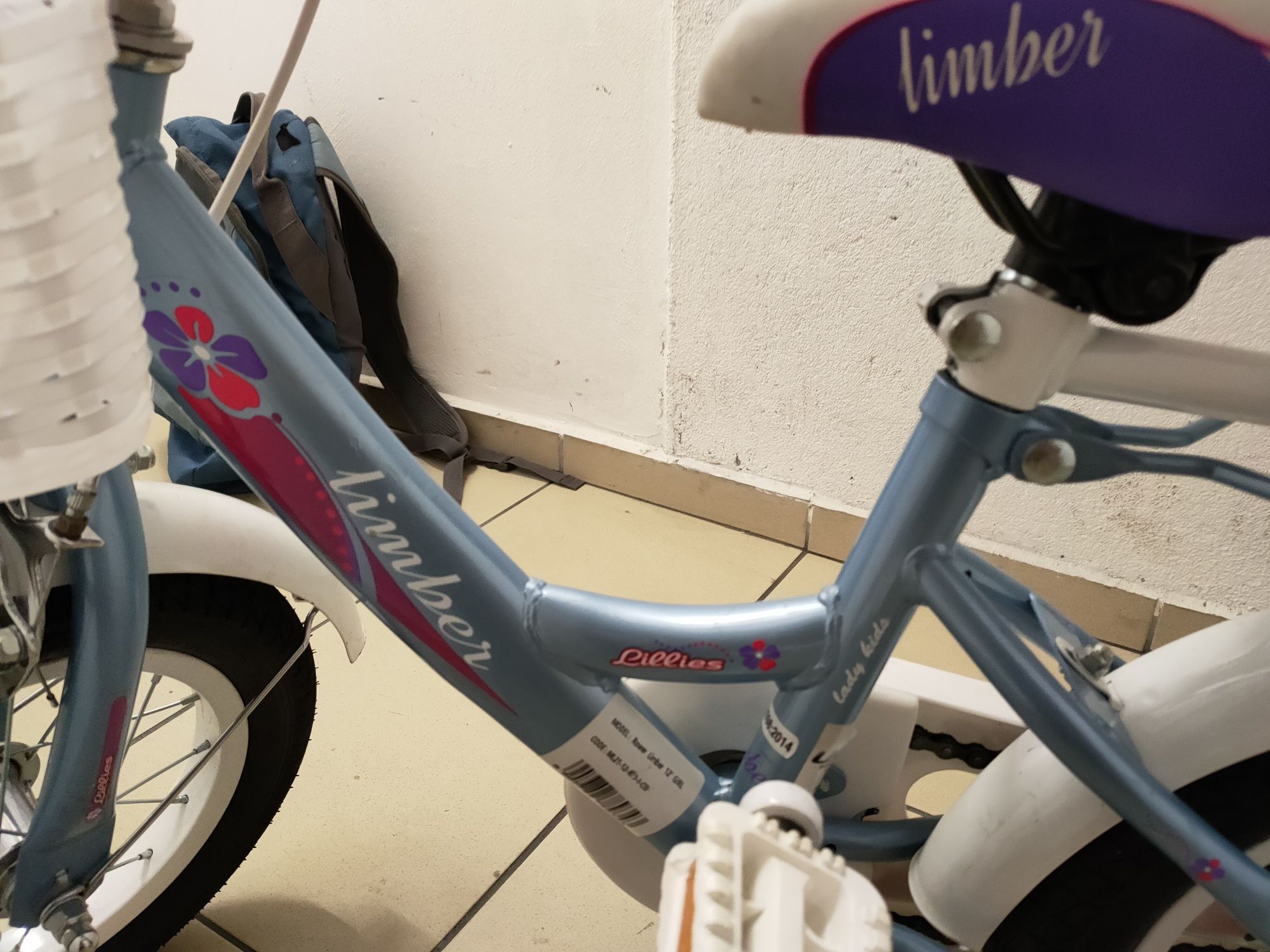 BMX rowerek dla dziewczynki dziecięcy 12 cali +prowadnik