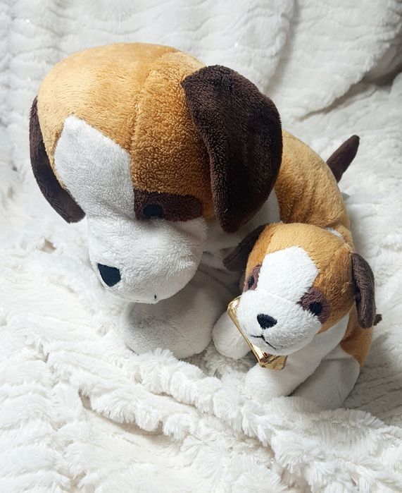 Dwa pieski Mamusia i szczeniaczek Toblerone