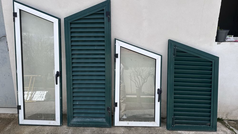 2 Janelas de aluminio de vidro duplo