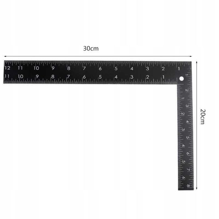 KĄTOWNIK STOLARSKI 300x200mm PRZYMIAR Ciesielski Winkiel Warsztatowy