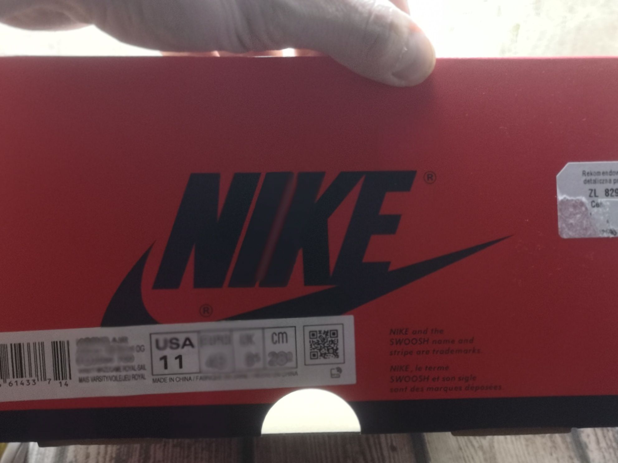 Buty Nike Air Jordan 1 Retro High Og Reverse Laney r43 / force / Dunk