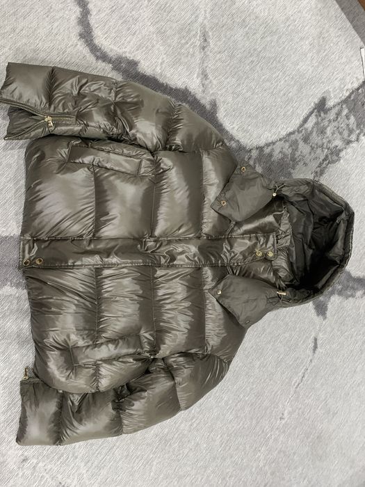 Kurtka puchowa Patrizia Pepe oliwkowy połysk rozm.44