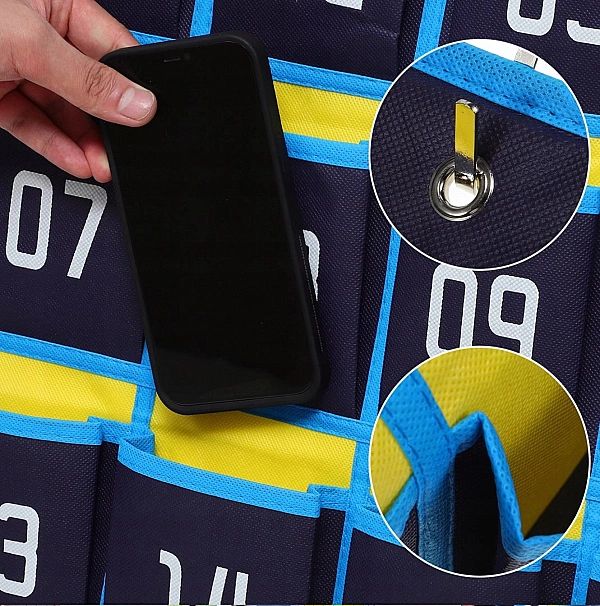 Numerowany Uchwyt Na Telefon Komórkowy Do Klas Organizer Kieszeń Na Te