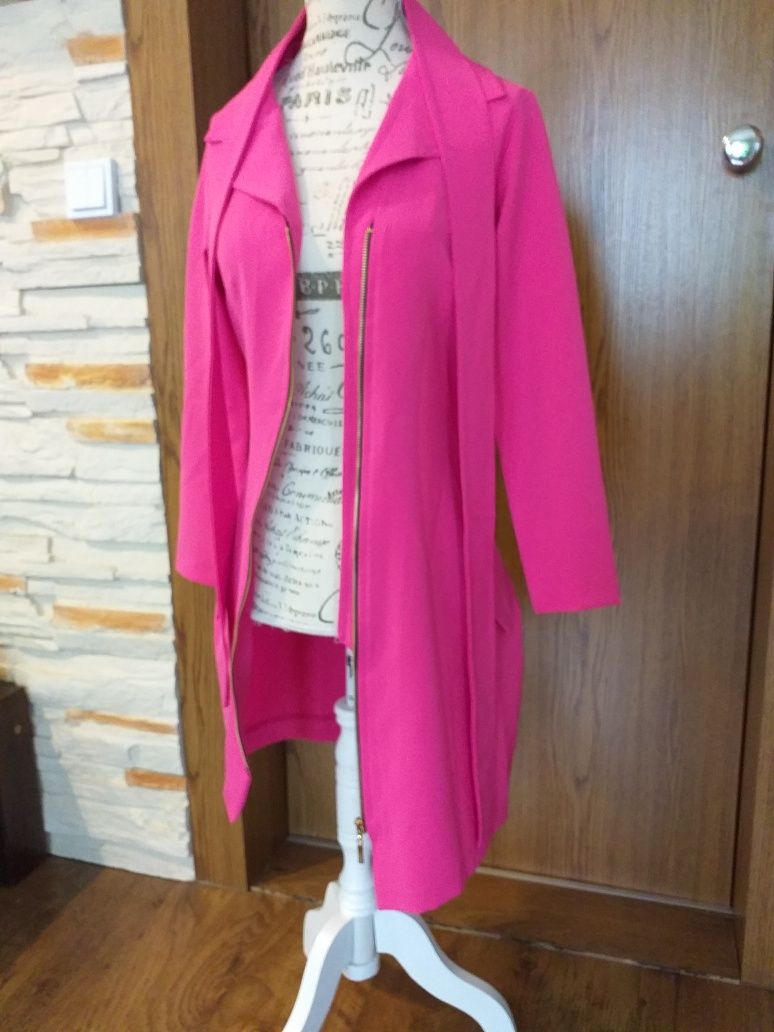 Płaszcz, Plaszczyk, tunika,sukienka  różowa r.XS/S  W.Br.V.