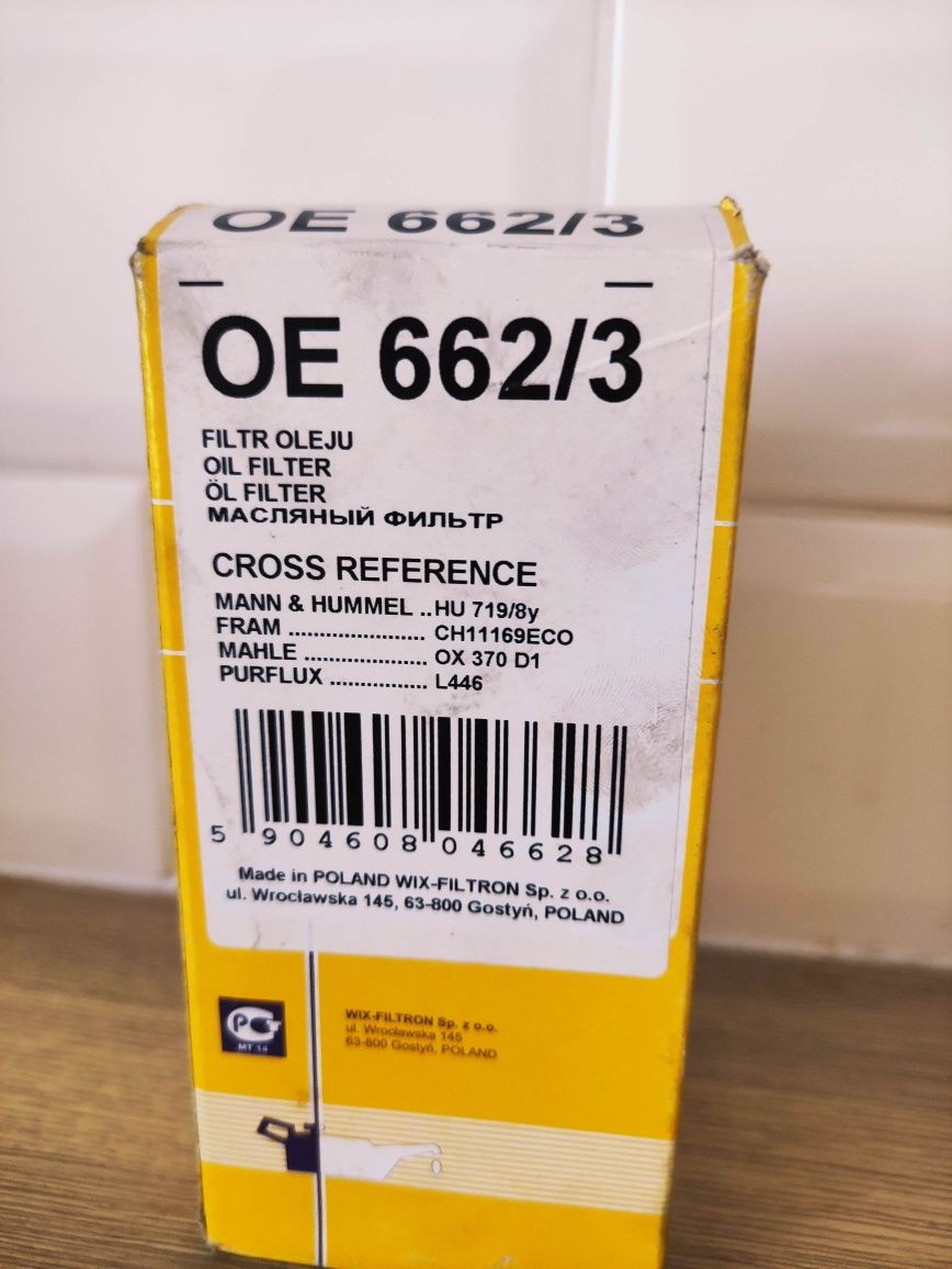 Nowy Filtron OE 662/3 Filtr oleju