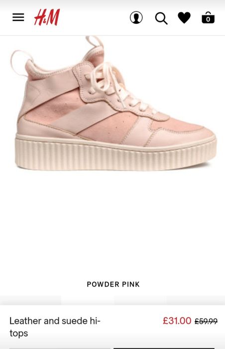 Хайтопи  H&M кожа замш Aмерика, кросівки високі