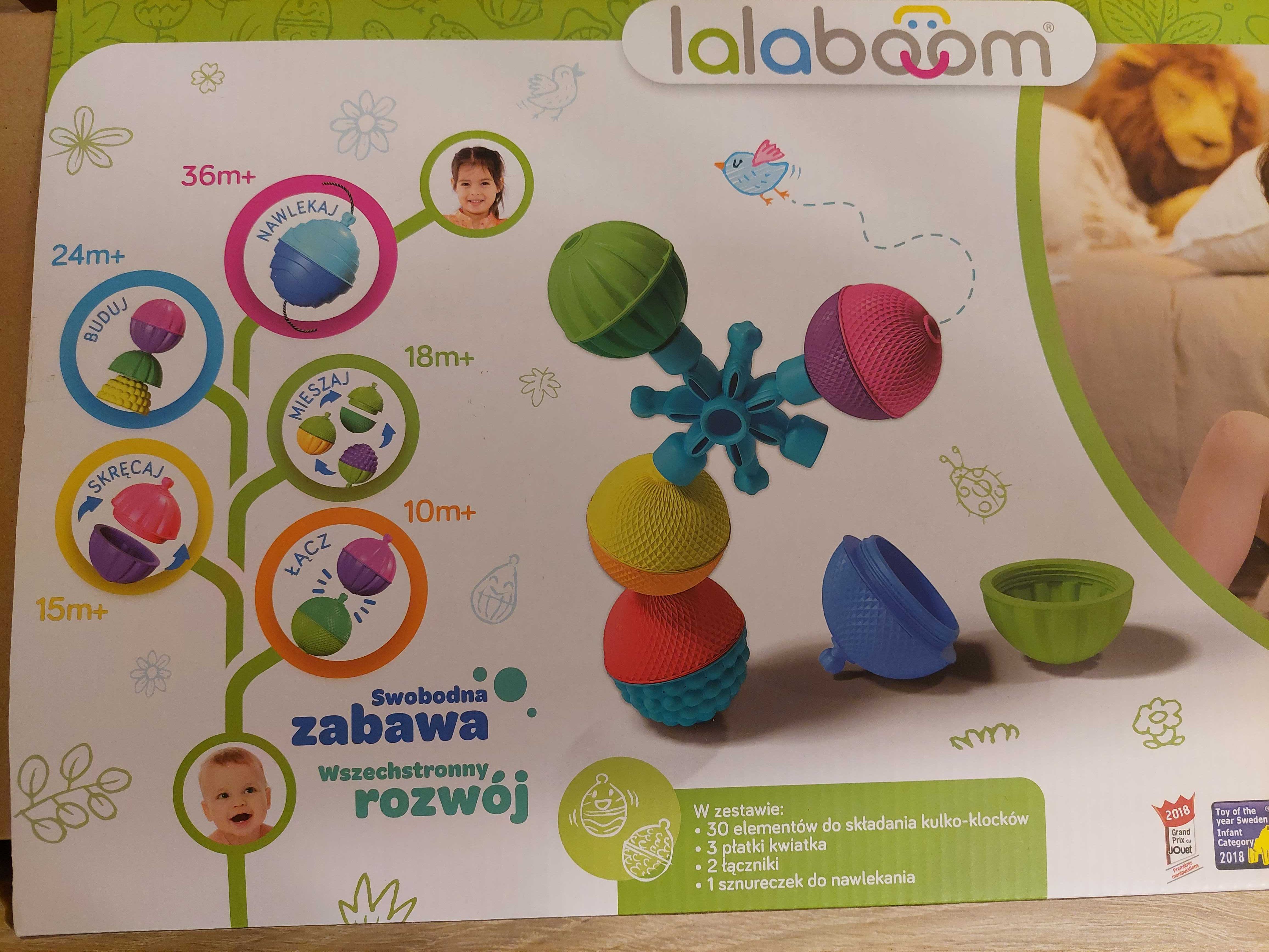 Lalaboom, kulko klocki sensoryczne, 36 elementów