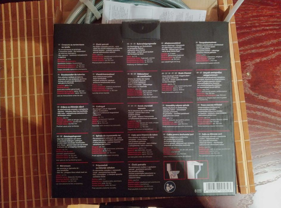 Spirala do czyszczenia rur parkside 3m