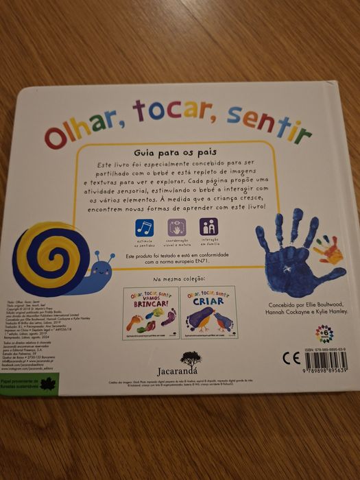 Livro sensorial Olhar Tocar Sentir