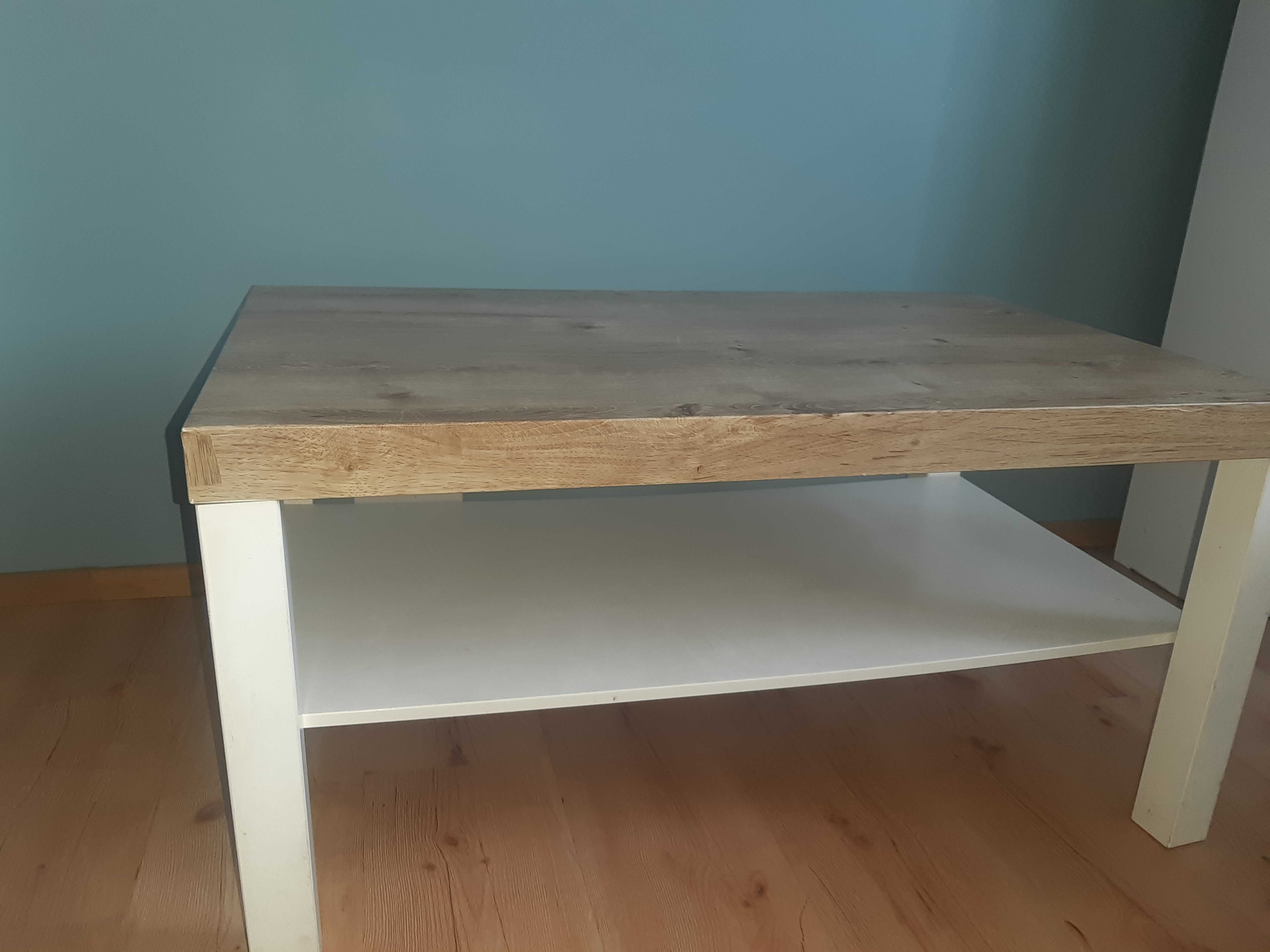 biały stół kawowy stolik ikea lack 90x55 cm