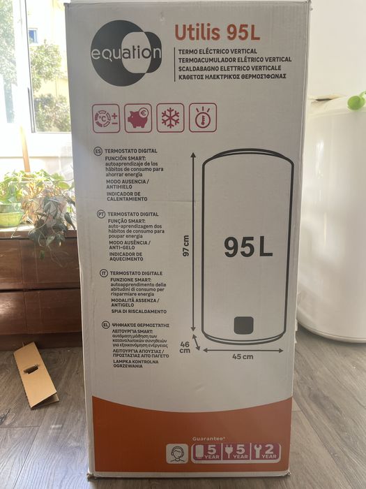 Termoacumulador 100L sem uso com garantia de 5 anos
