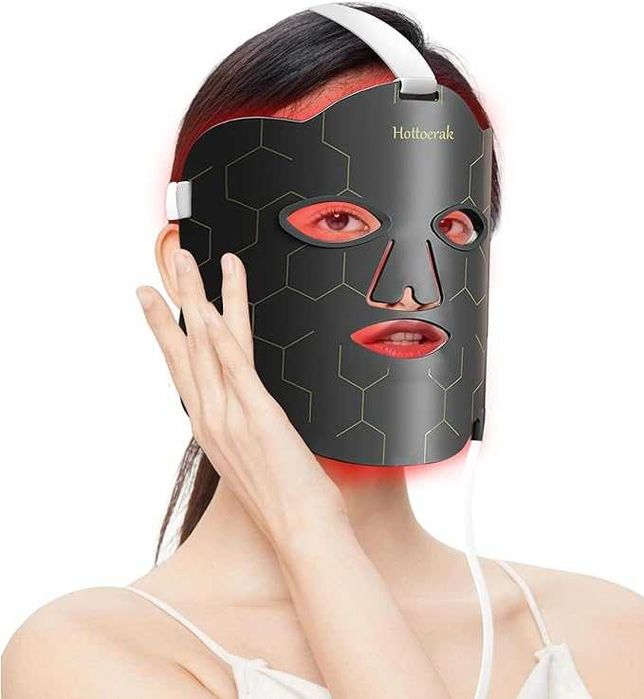 Maska LED Terapia światłem fotonowej 7 kolorów powerbank