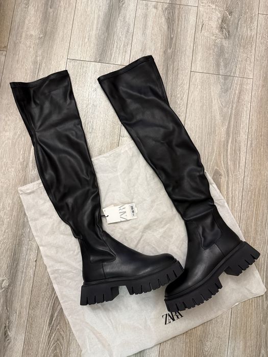 Ботфорти zara високі сапожки