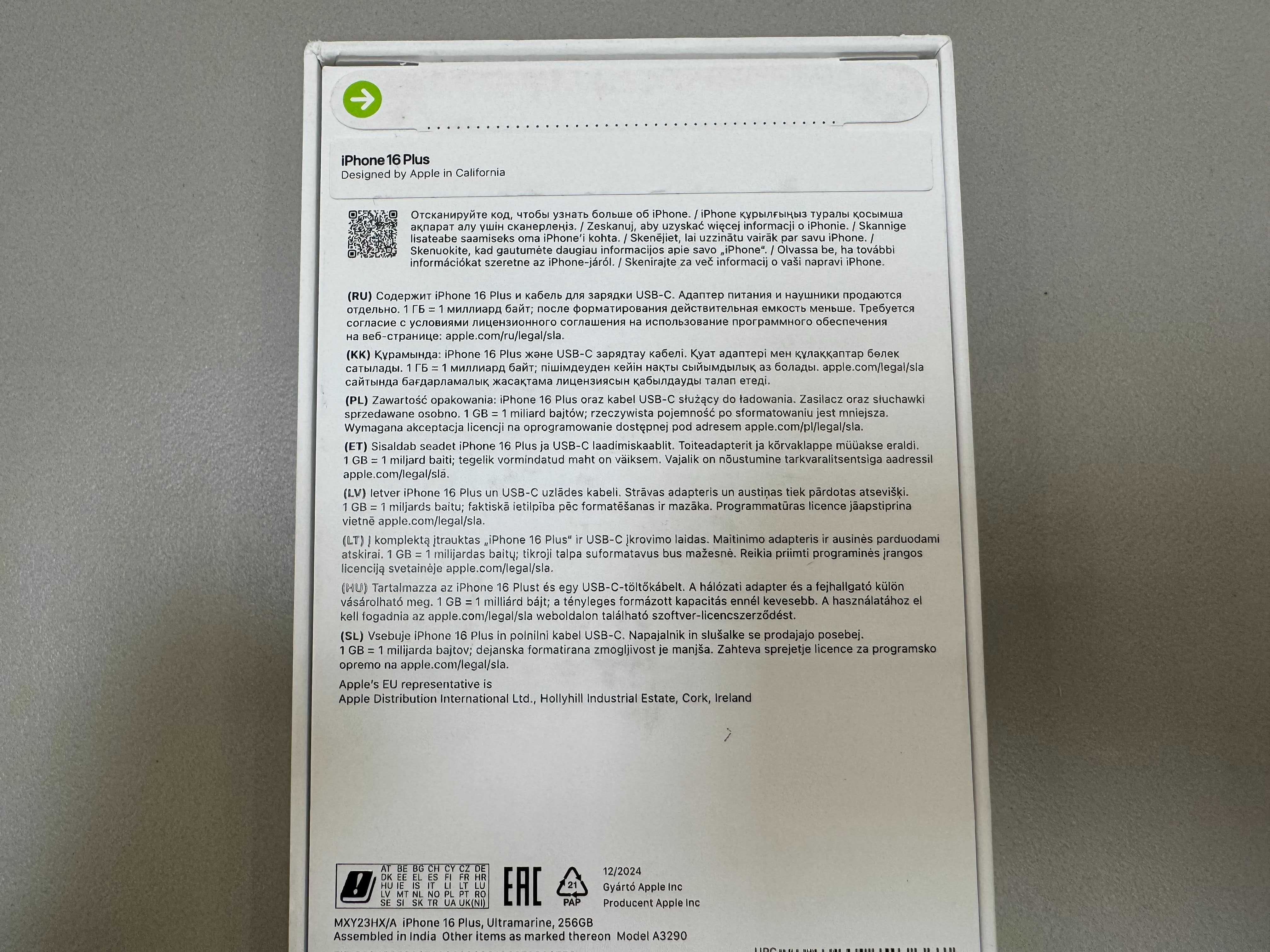 NOWY Apple iPhone 16 Plus 256GB Ultramaryna Teletorium Auchan Wałbrzyc
